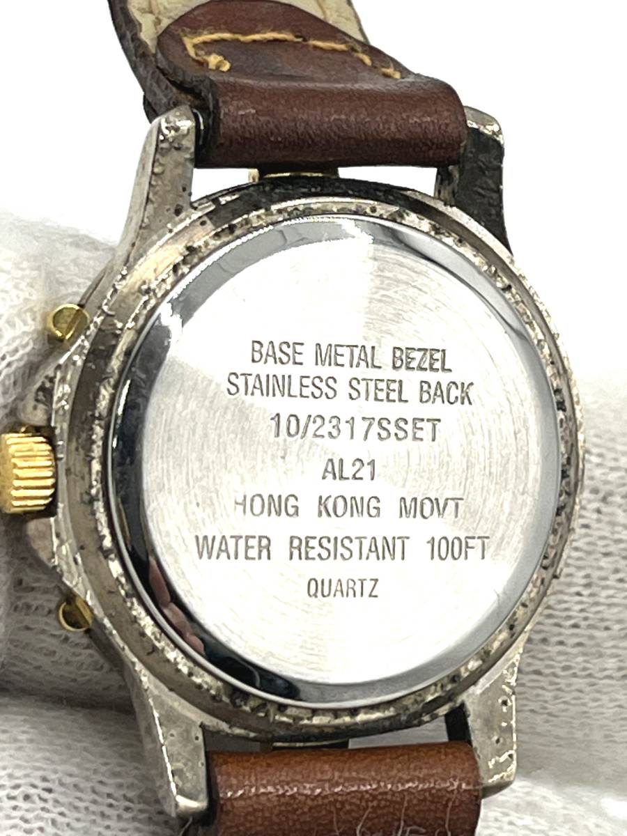 【電池切れ】Anne klein アンクライン レディース クォーツ腕時計 白文字盤 AL21 ケース幅：2.8 の画像2