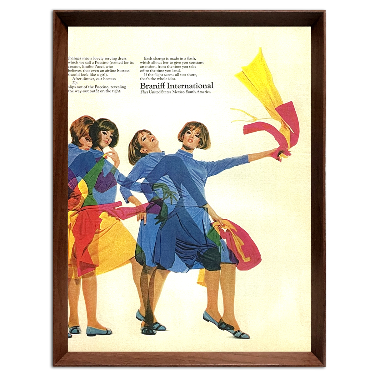 ブラニフ エミリオプッチ 広告 ポスター 1960年代 アメリカ ヴィンテージ 【額付】 #002_画像3