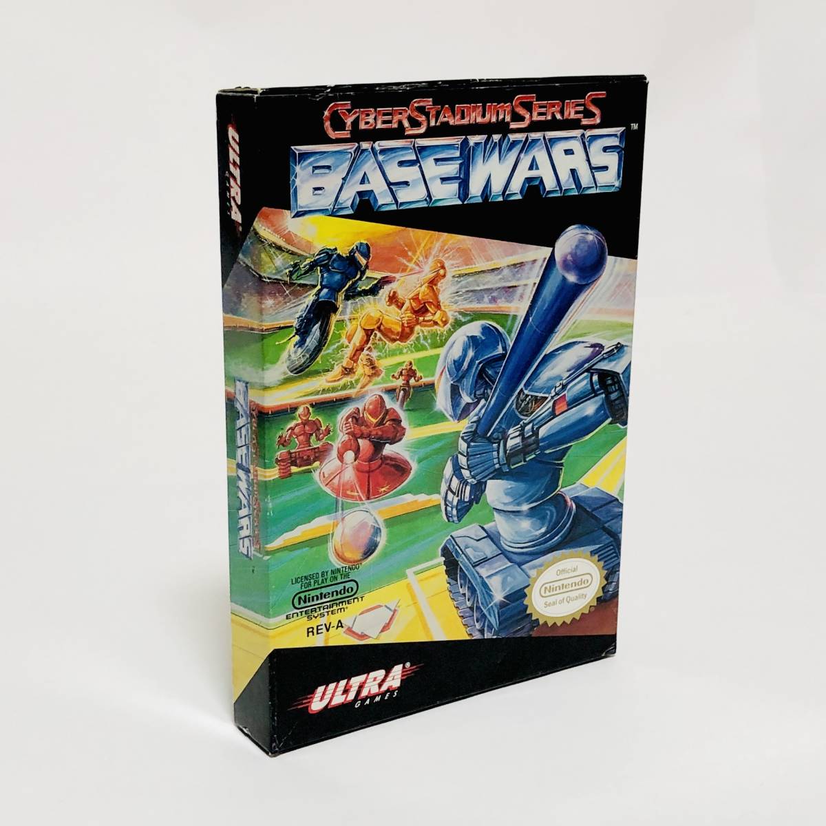 北米版 ファミコン NES ベースウォーズ Cyber Stadium Series Base Wars 外箱＋ソフト付き 説明書欠品 Ultra Games Konami コナミ_画像2