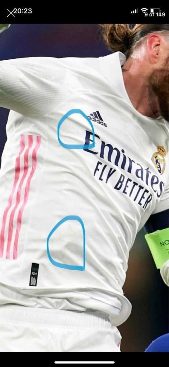 【実使用未洗濯】2021.5.5 CLチェルシー戦着用 セルヒオ・ラモス ユニフォーム Sergio Ramos match worn shirts Real Madrid vs Chelsea_画像7