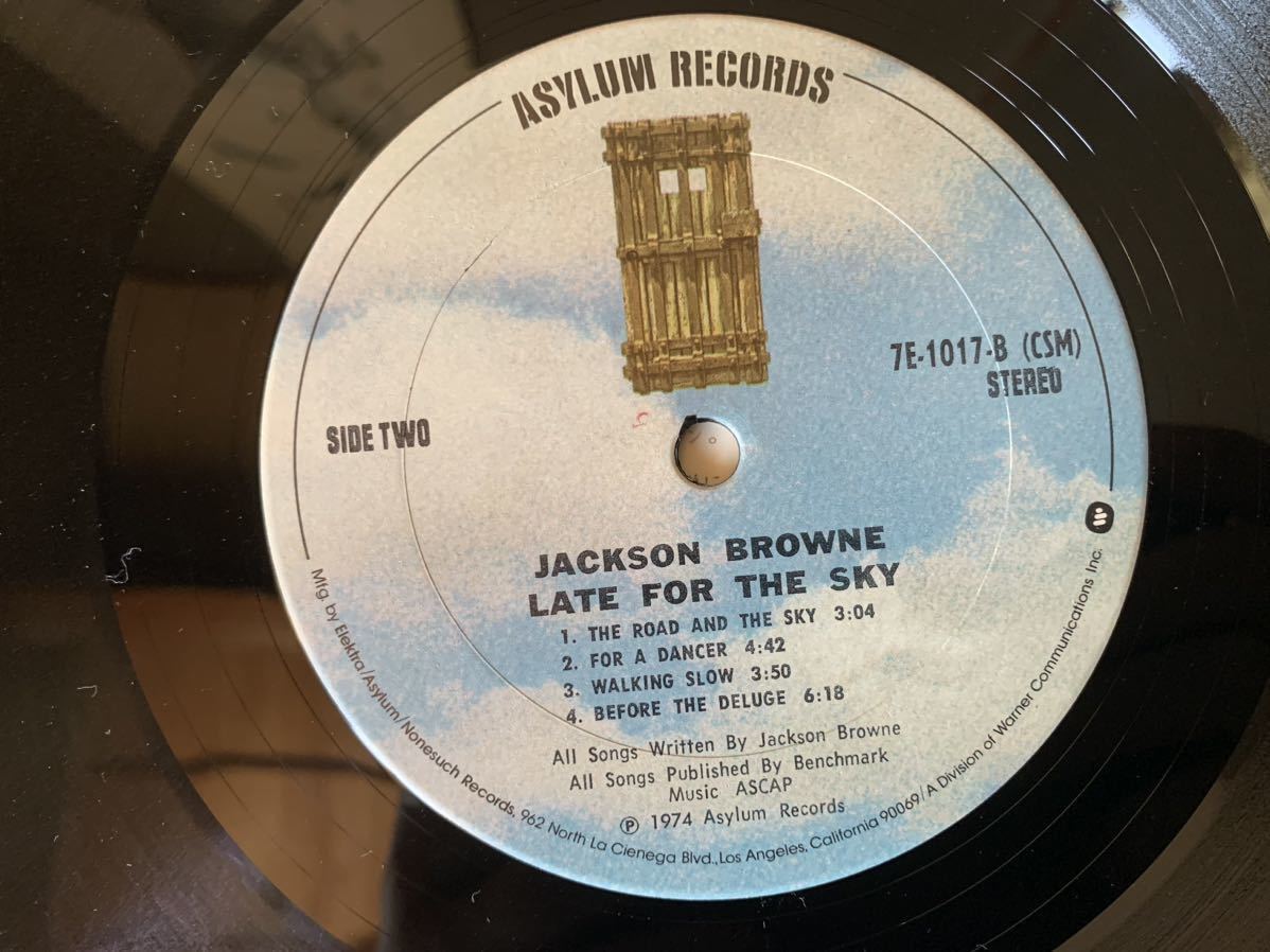 JACKSON BROWN / LATE FOR THE SKY＊USプレス＊解説書付き＊即決アリ_画像4