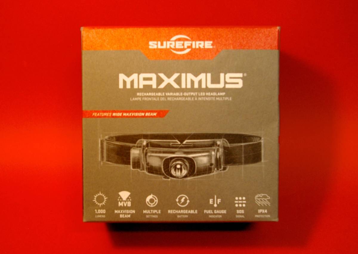 新品 surefire MAXIMUS HS3-A-BK / シュアファイア マキシマス HS3-A-BK ・ 1～1000ルーメンまでを自在に調光可能・送料込