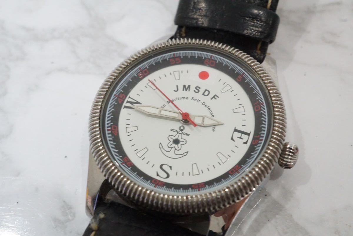 F518 JMSDF 海上自衛隊 SINCE 1952 メンズ 腕時計 クォーツ 10ATM 防水 アクセサリー ジャンク品_画像1