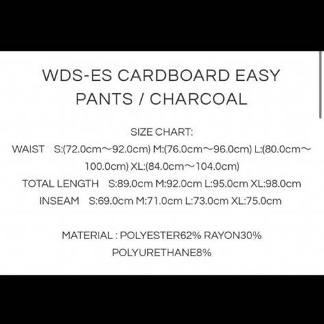 WDS-ES CARDBOARD EASY PANTS CHARCOAL_画像7