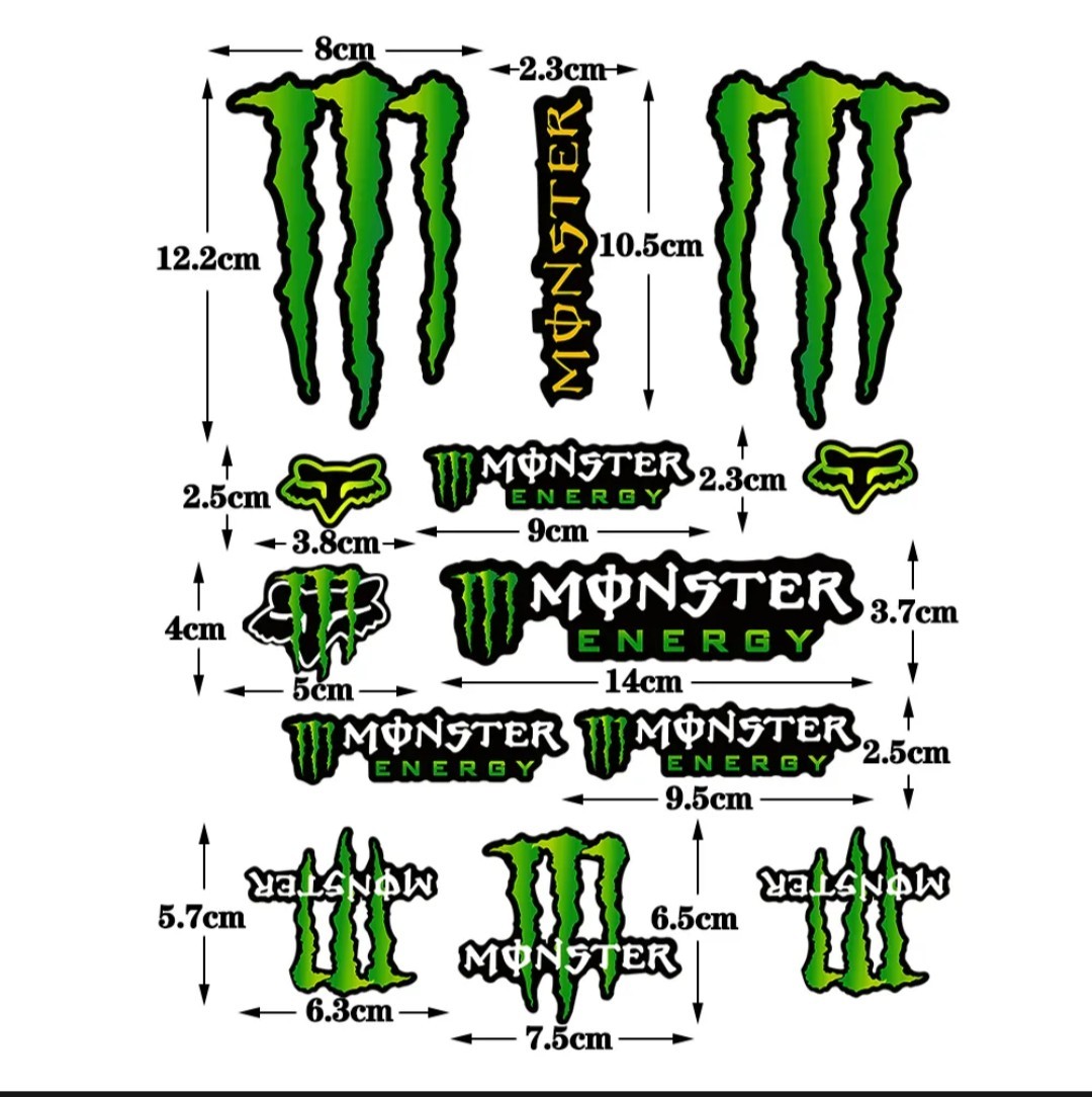 防水反射　ステッカー/モンスターエナジー/バイク/車/ストリート MONSTER ENERGY モンスターエナジー　よろしくお願いいたします。_画像2