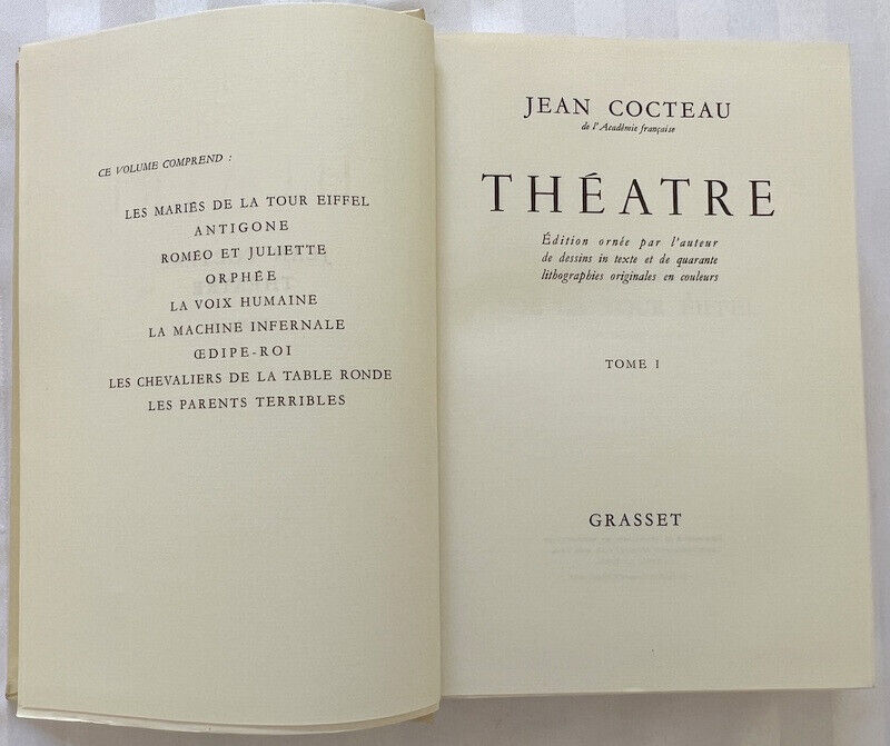 [ Jean * Cocteau play compilation /THEATRE DE COCTEAU] all two volume limitation version /1957 year 