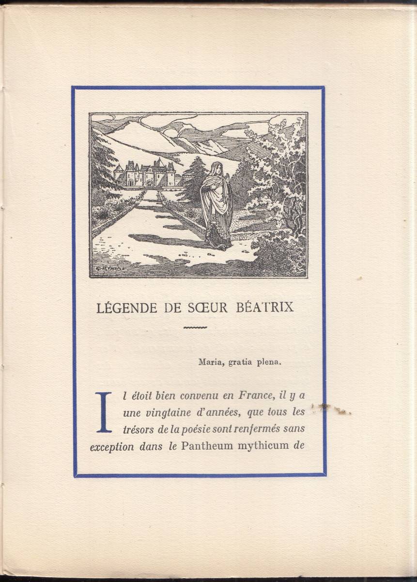 カラー木版画挿絵入文芸書『ベアトリックス尼伝説」シャルル・ノディエ/RIPART挿絵/1924年限定1000部_画像4