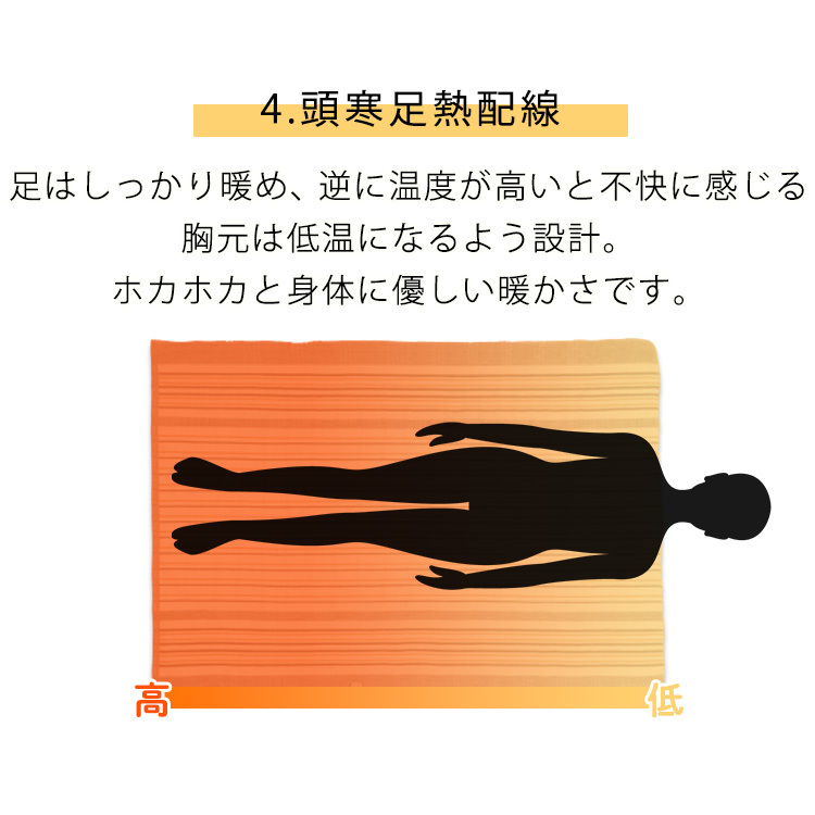 敷き毛布 グレー系 EM-510M 温度調整 ダニ退治 電気毛布 電気敷毛布 電気敷き毛布 あったか テクノス_画像4