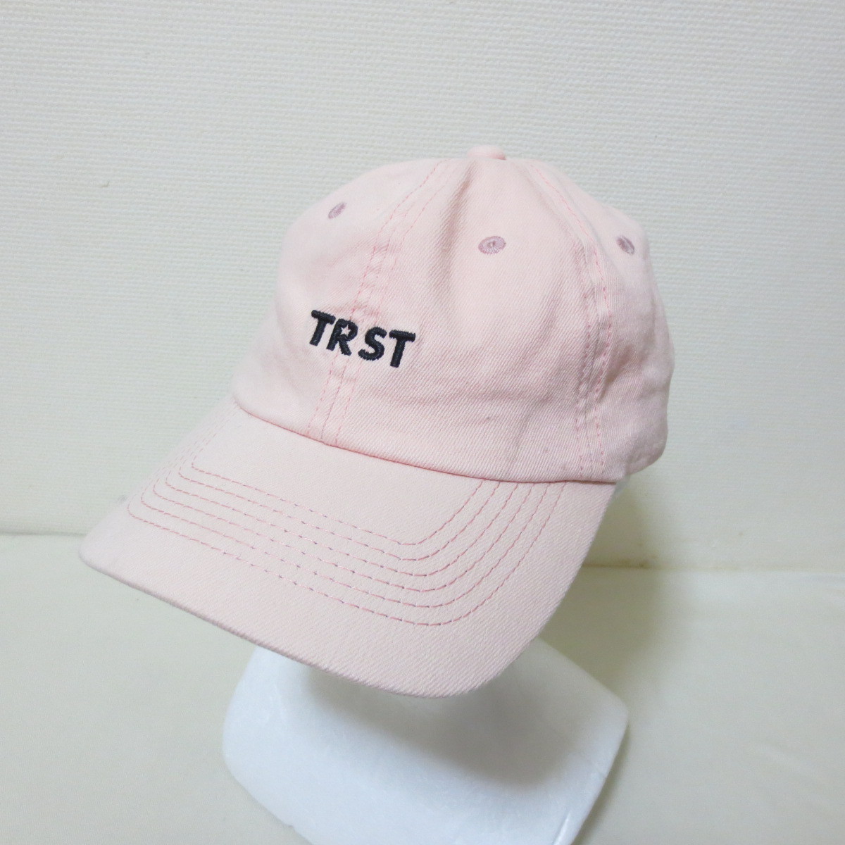◆113　TRE STAR　トレスター　ライトピンク　キャップ　帽子　ロゴ　刺繍_画像1