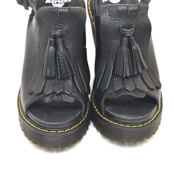 ドクターマーチン Dr.Martens フリンジ サンダル ブラック 黒 UK5(JP24cm) sh23-0763_画像5