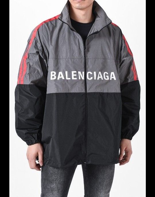 BALENCIAGA バレンシアガ2019SS ジップアップ ロゴジャケット ナイロンジャケット