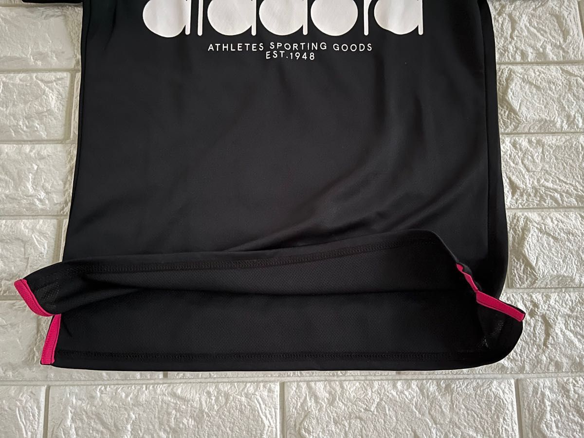【お買い得】DIADORA レディース　テニスウェア　半袖シャツ　Mサイズ　ブラック