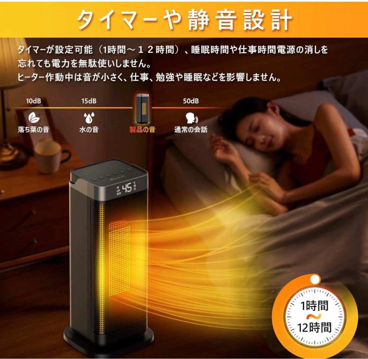 1500W セラミックファンヒーター ファンヒーター セラミックヒーター 電気ストーブ _画像5