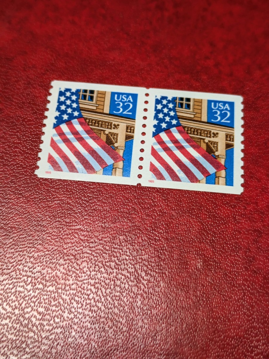 アメリカ 普通コイル切手32セント未使用  1995年  ヒンジなし 額面以下の画像1