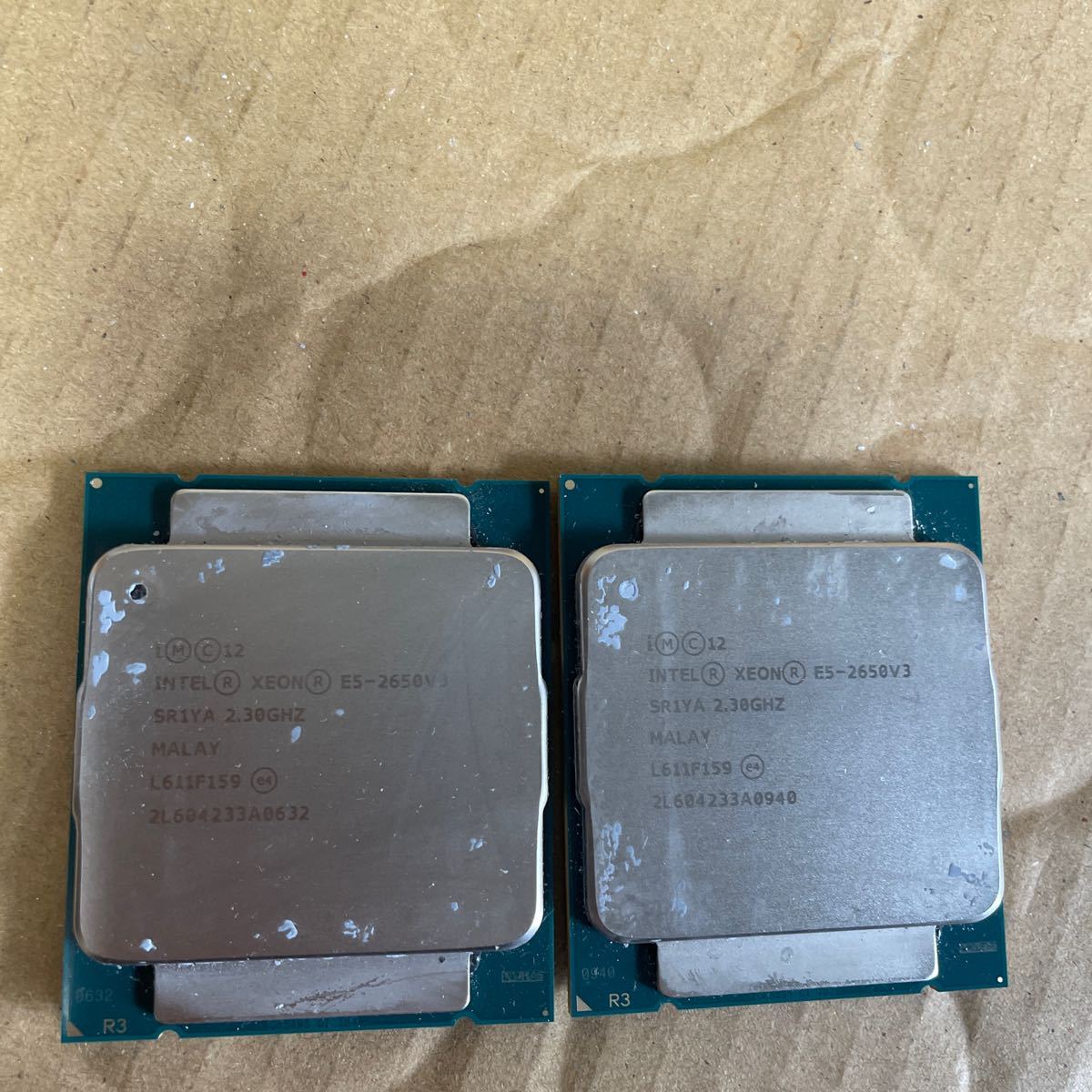 Intel Xeon E5-2650 V3 SR1YA 2.30GHz 2個セット_画像1