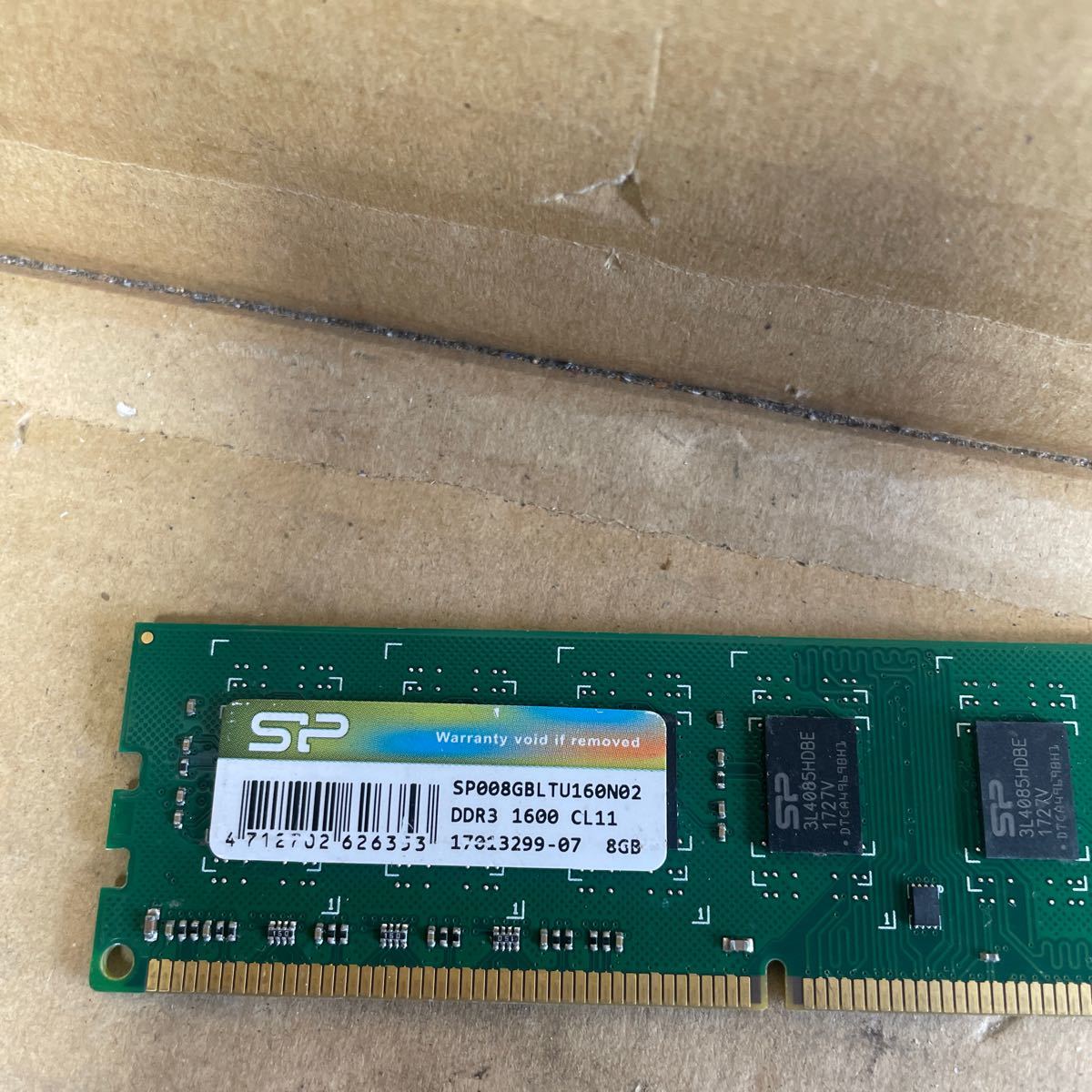（18）DDR3 8GB DDR3-1600 (PC3-12800U) SP008GBLTU160N02_画像2