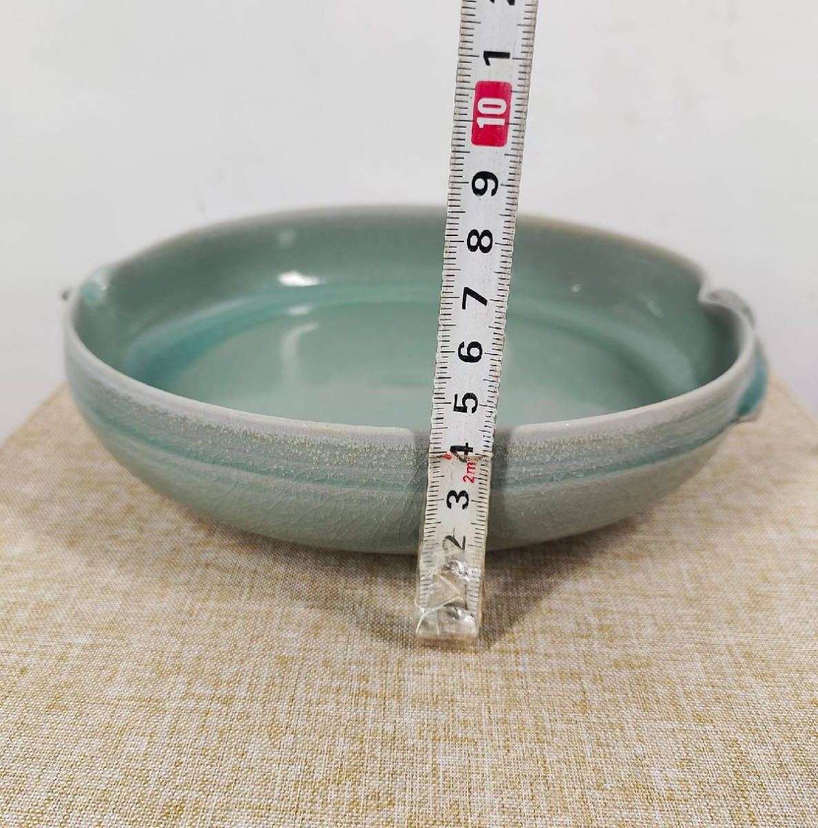 今季ブランド 宋代 汝窯 天青釉 奉華款 桃形古磁筆洗い - 宋 宋
