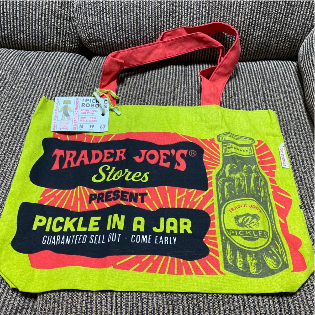 トレーダージョーズ　Trader Joe’s 布製トートバッグ　ピクルス柄