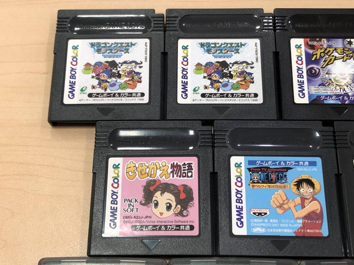 ゲームボーイカラー ソフト11本おまとめ♪ GBC ドラクエモンスターズ・ワンピース・ポケモンカードなど 全て動作確認済み_画像2