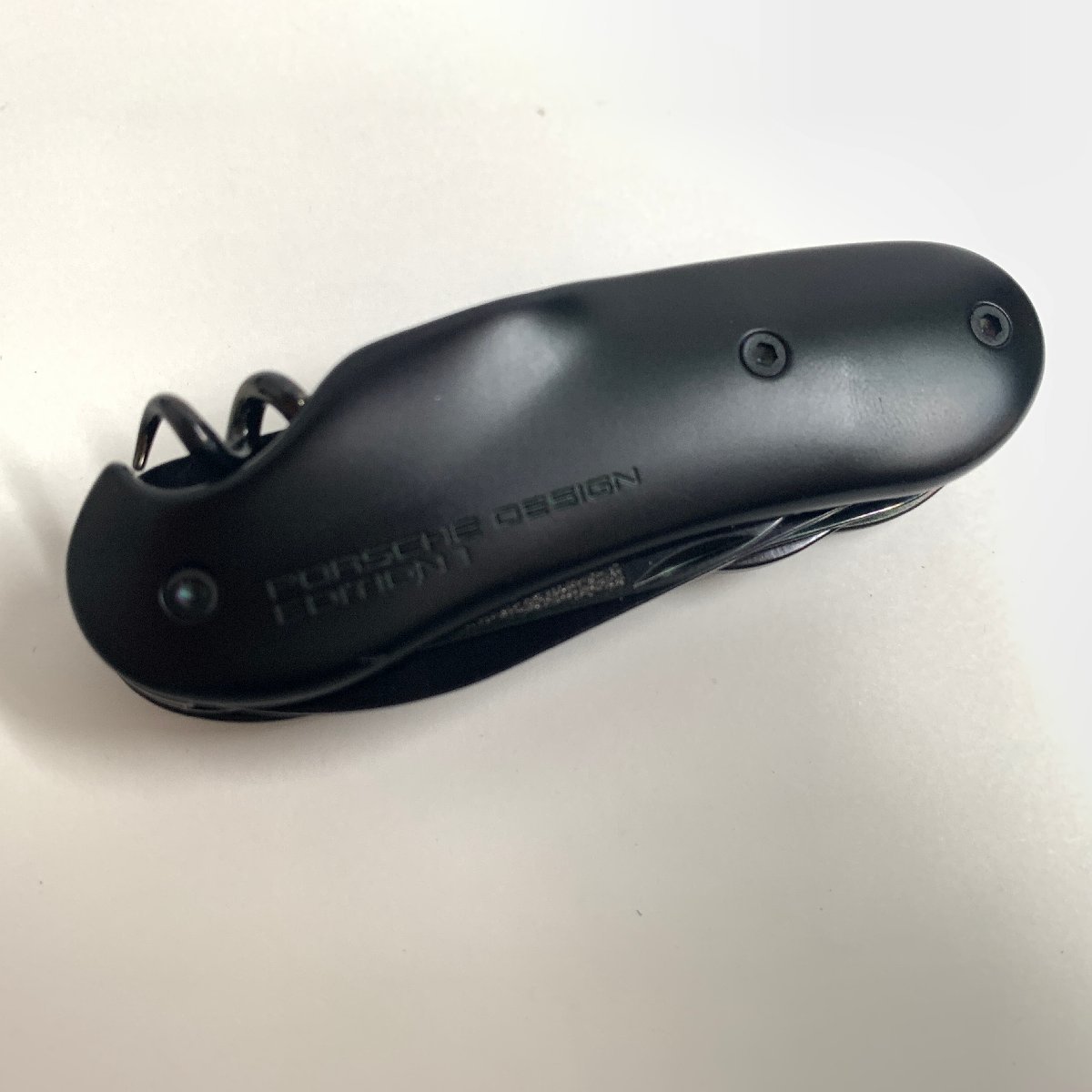 f001 B 極美品 PORSCHE DESIGN x WENGER POCKET KNIVES P'3700 /ポルシェデザイン ウェンガー ポケット アーミー ナイフ ブラック スイス製_画像8