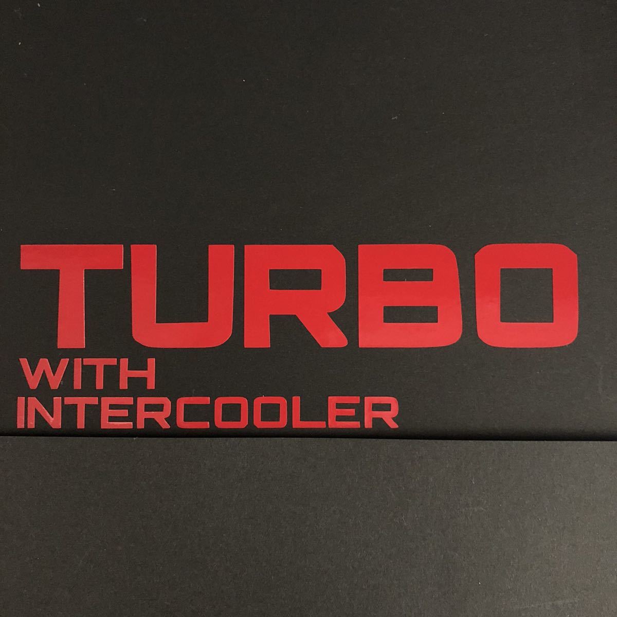 TURBO WITH INTERCOOLER カッティングステッカー 縦5cm 横18cm 旧車 高速有鉛 走り屋 ターボ スカイライン チェイサー スープラ_画像1