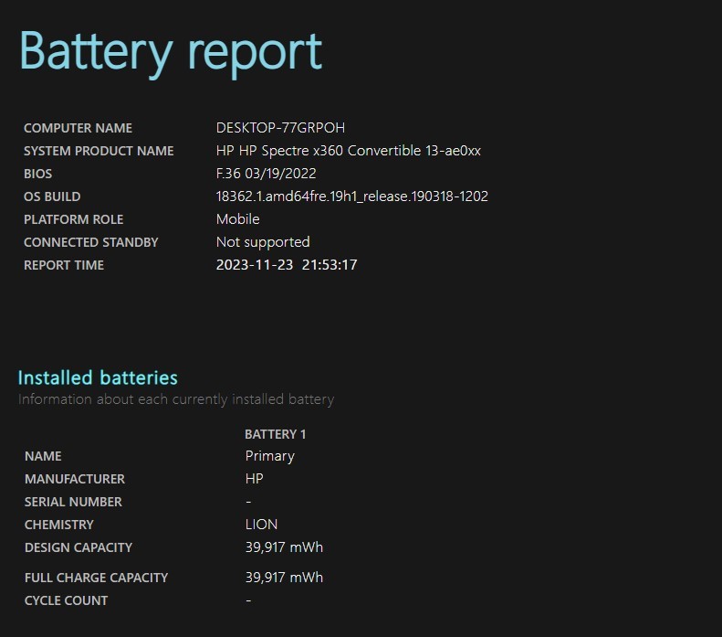 HP Spectre x360 13-ae018TU Core i7-8550U/メモリ16GB/SSD1TB/13.3インチ フルHD(1920×1080)タッチパネル液晶 プロフェッショナルモデル_画像8