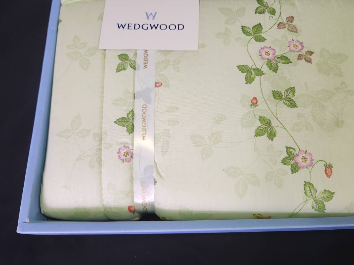 □[未使用品]WEDG WOOD ウェッジウッド 合織肌掛布団 シングル 150×200 西川産業 WW2540 AHL5552000 グリーンの画像5