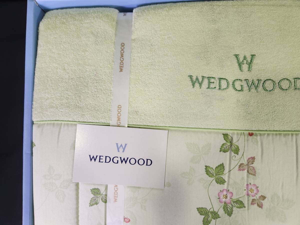 □[未使用品]WEDG WOOD ウェッジウッド 合織肌掛布団 シングル 150×200 西川産業 WW2540 AHL5552000 グリーンの画像4