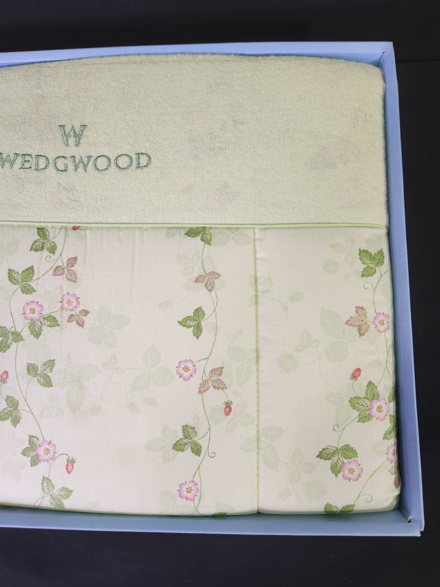 □[未使用品]WEDG WOOD ウェッジウッド 合織肌掛布団 シングル 150×200 西川産業 WW2540 AHL5552000 グリーンの画像6