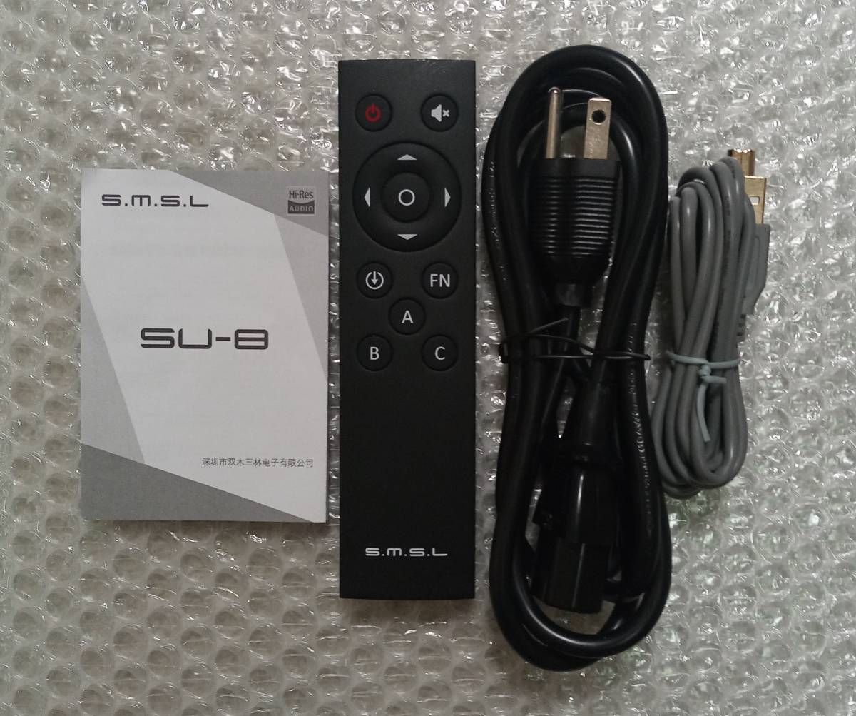 V043【動作品】S.M.S.L USB-DAC SU-8 V2 768kHz 【送料無料】ESS デュアルES9038Q2M smsl USB DAC DAコンバーター_画像3