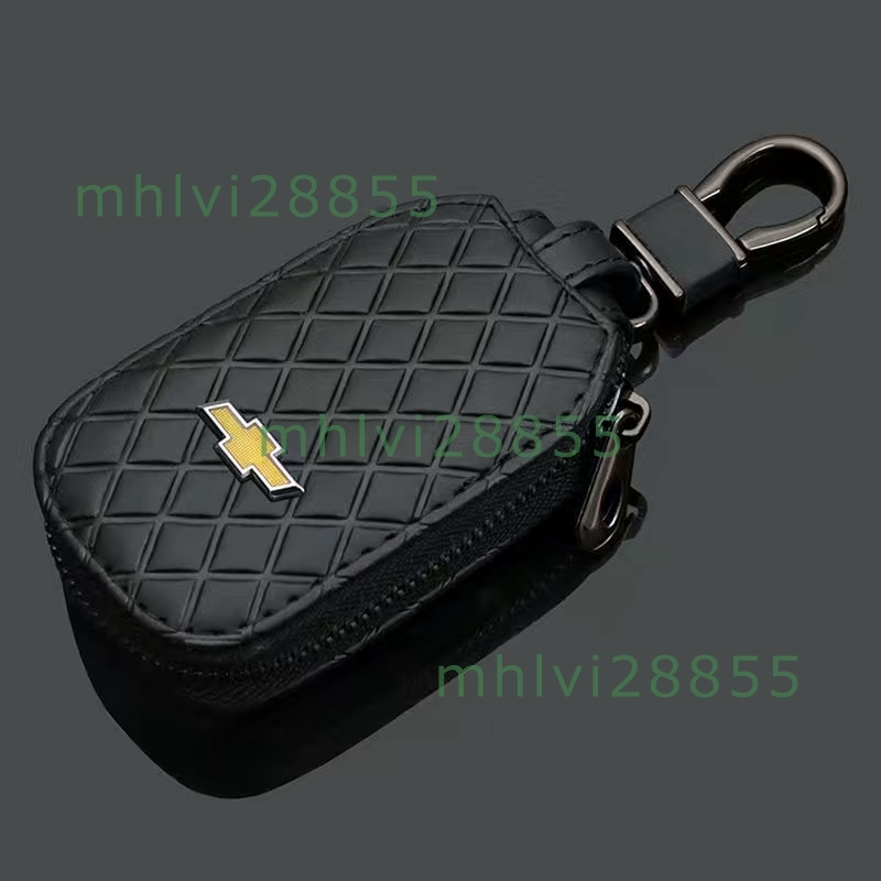 * Chevrolet CHEVROLET* black * key case smart key cover PU leather stylish kalabina car key holder man and woman use storage 