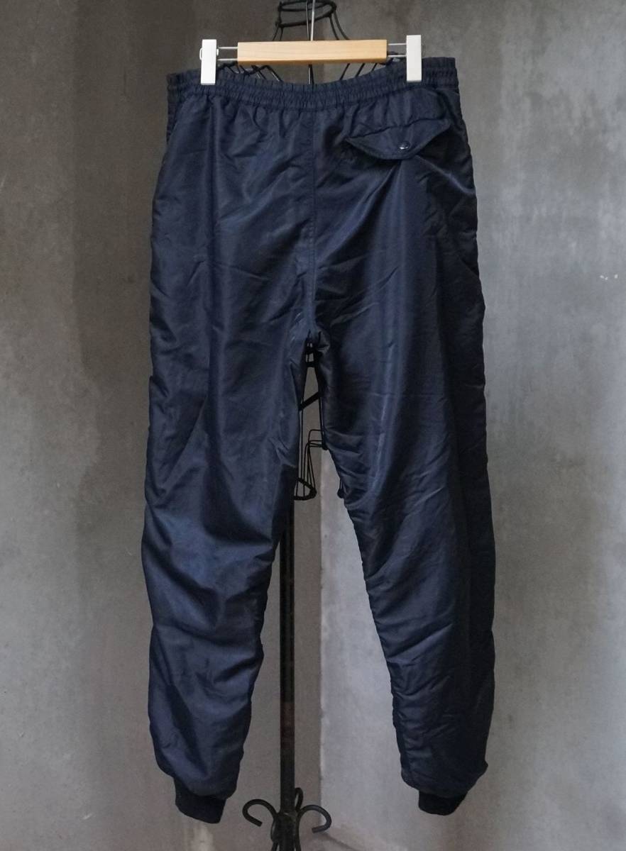 90s 民生品 MA-1 Flight Pants 中綿入り 裏オレンジ 黒 ブラック ナイロン フライトパンツ W80-88_画像2