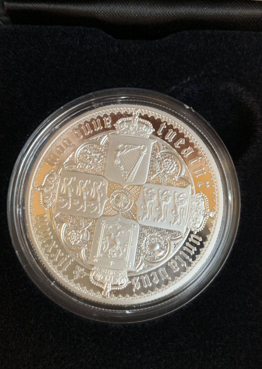 ゴチッククラウン シールド イギリス領セントヘレナ造幣局 2022 1オンス銀貨 シルバープルーフコイン ウナとライオンのウィリアムワイオン_画像5