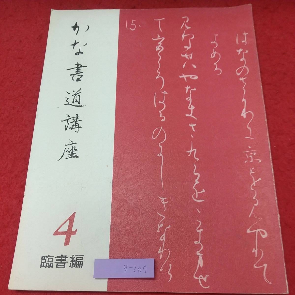 g-207 ※8 かな書道講座 テキスト 4 臨書編 著者 冨田翠江 1983年 発行 日本書道協会 書道 テキスト 教材 講座 漢字 古典 臨書_表紙に折りあり