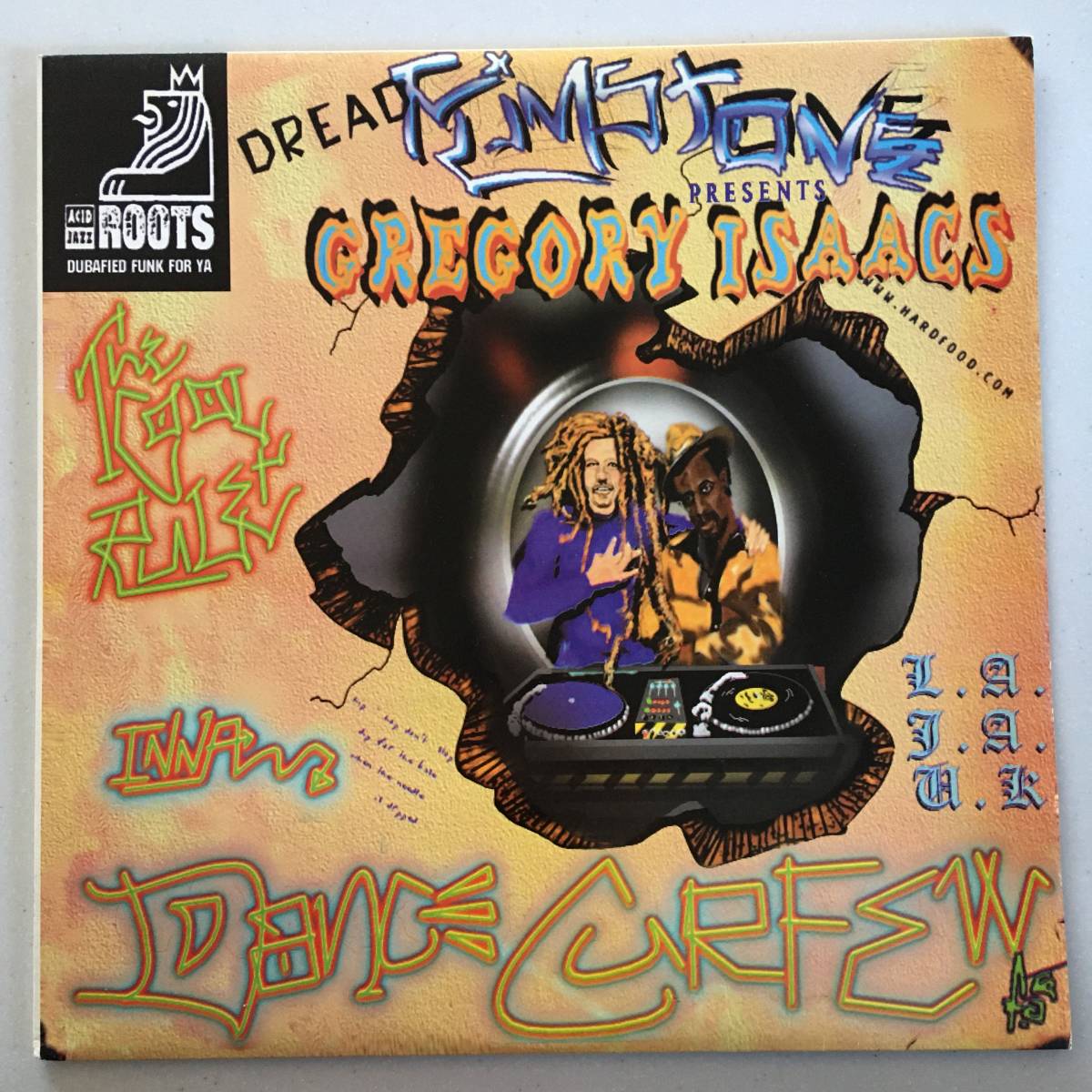 Dread Flimstone Presents Gregory Isaacs / The Kool Ruler Inna Dance Curfew　[Acid Jazz - DUBID LP 11]_画像1
