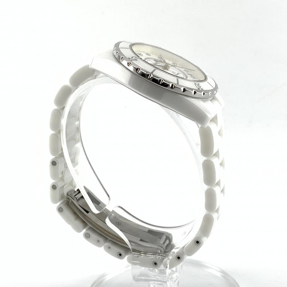 CHANEL Chanel J12 H1629 white 12P diamond index Date 38mm men's automatic wristwatch ceramic breath control YI31682
