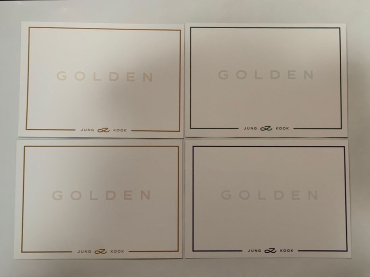 匿名配送 ジョングク GOLDEN ランダムポストカード(A) BTS JUNGKOOK ゴールデン SOLID ver.