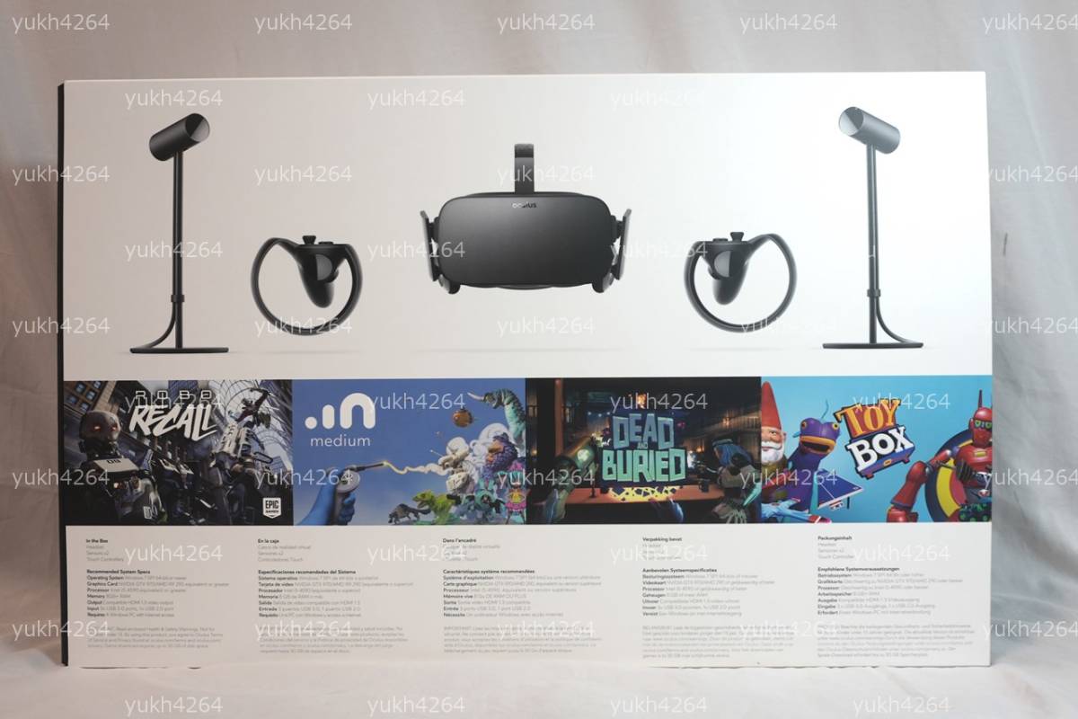 【新品】Meta Oculus Rift CV1 VR MRヘッドセット イヤホンフルセット Quest HMD ゴーグル ゲーム VRCHAT ヘッドマウントディスプレイ HDMI_Oculus Riftセット+収納ケース付