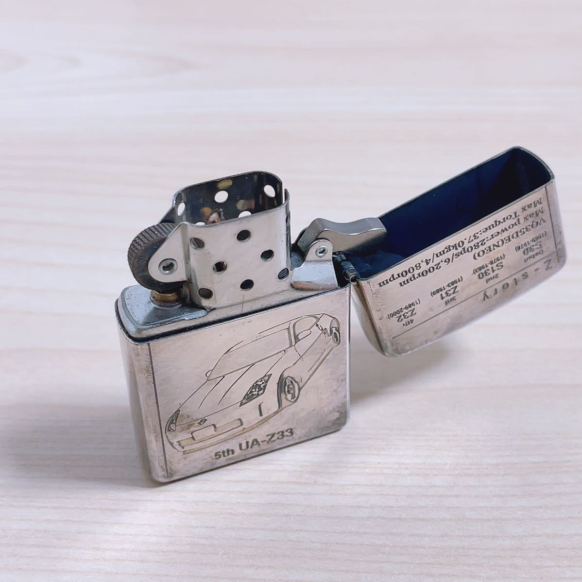 ZIPPO ジッポー オイルライター 銀色 シルバー FAIRLADY Z 5th UA-Z33 No.0097 ケースあり_画像7