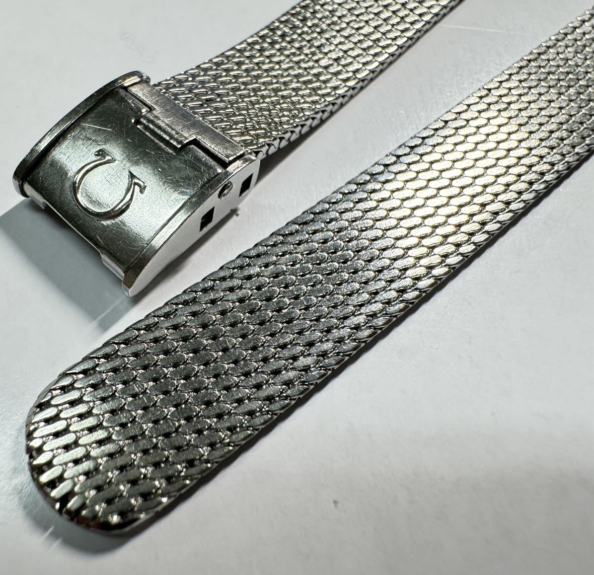 オメガ ステンレスベルト 6011 ラグ幅12mm用 レディース OMEGA stainless steel bracelet メッシュベルト　mesh 23-1_画像1