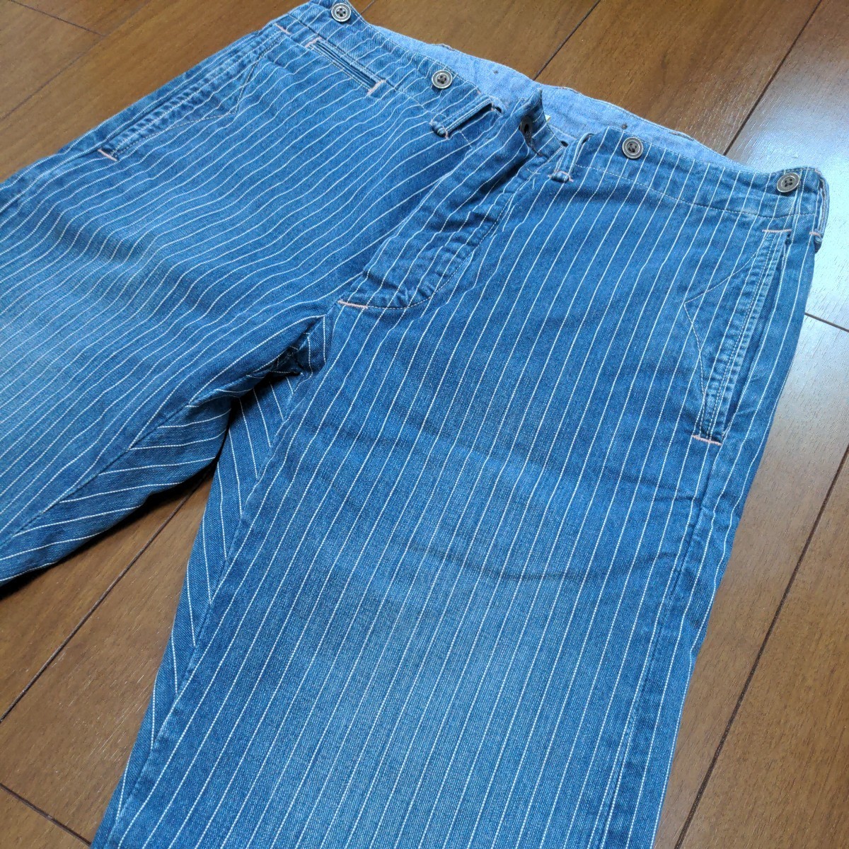 美品 RRL ペインターパンツ ヒッコリーストライプ ワバッシュ デニム