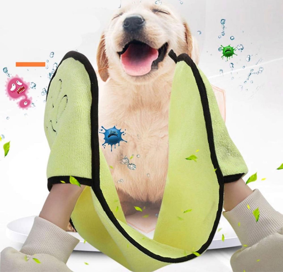 犬 バスタオル 速乾 マイクロ ファイバー 吸水タオル 猫用タオル ペット用 手袋構造 使いやすい 体拭き 柔らかい 猫 体拭き