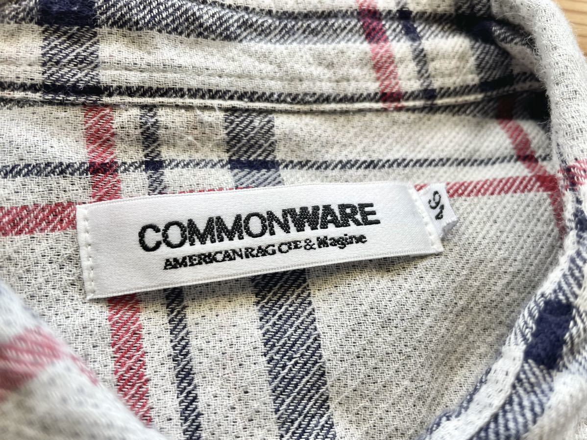 COMMONWARE AMERICAN RAG CIE & Magine アメリカンラグシー マージン チェック柄 ネルシャツ フランネル 長袖 size 46日本製 コモンウェア_画像6