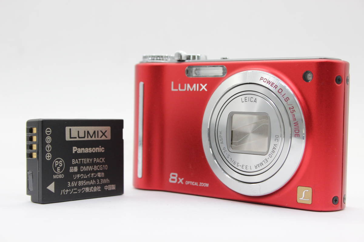 【美品 返品保証】 パナソニック Panasonic Lumix DMC-ZX1 レッド 8x バッテリー付き コンパクトデジタルカメラ s3413の画像1