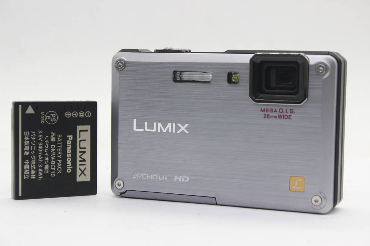 【返品保証】 パナソニック Panasonic Lumix DMC-FT1 28mm Wiide バッテリー付き コンパクトデジタルカメラ s3932_画像1