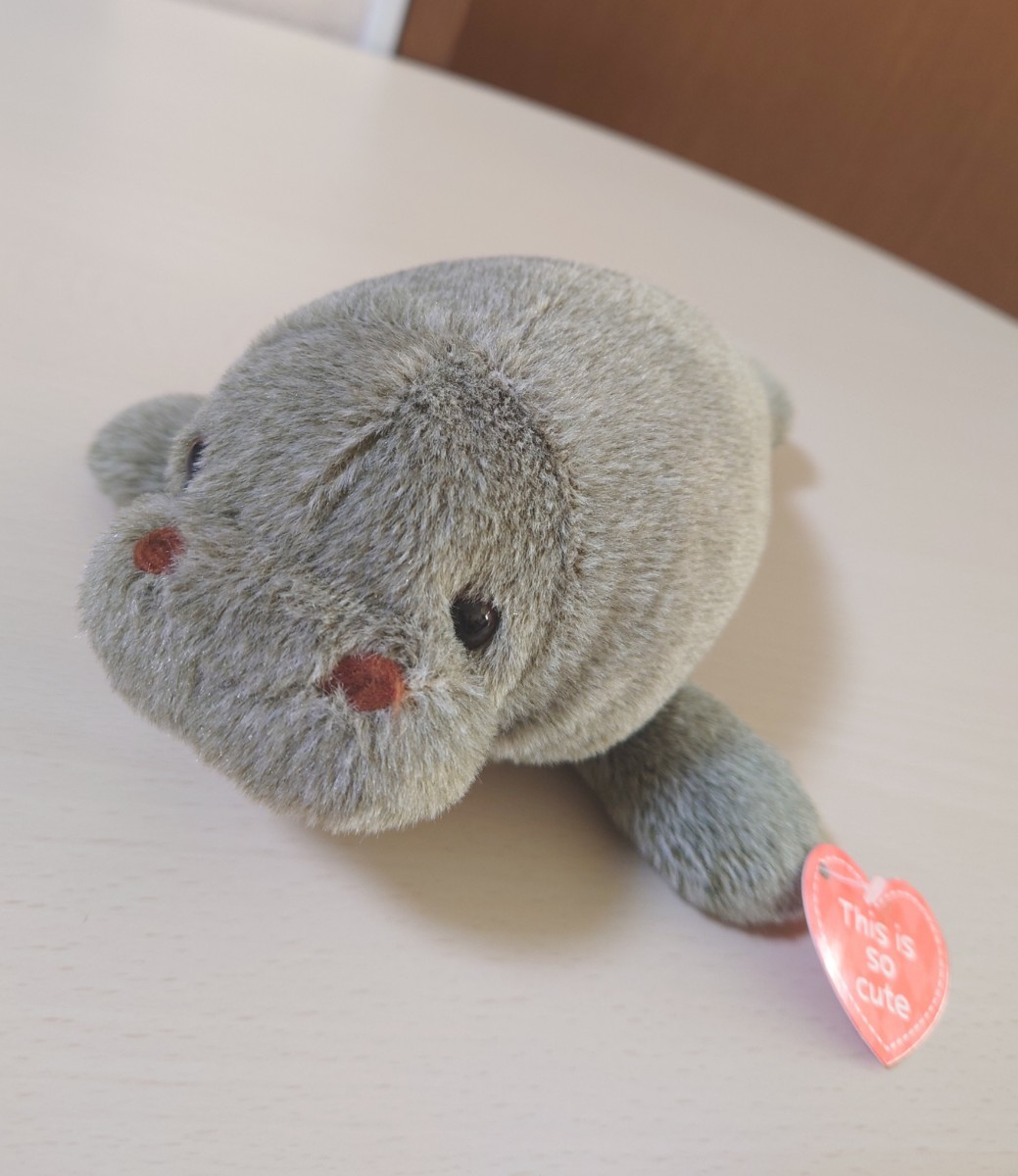 This is so cute 海の生き物ふわふわぬいぐるみ マナティ 新品タグ付き _画像1