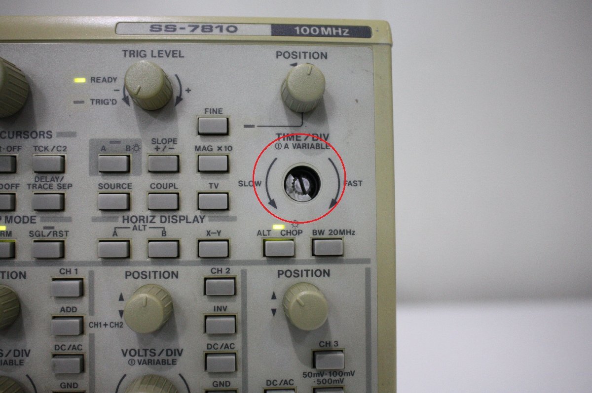 KKB84[ electrification OK present condition goods ] rock through IWATSU SS-7810 100MHz analogue oscilloscope 