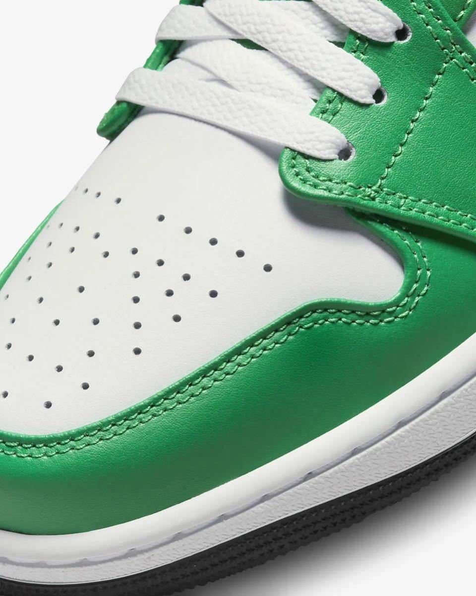 送料無料 28.0cm 新品 未使用 Nike Air Jordan 1 Mid Lucky Green ナイキ エアジョーダン1 ミッド ラッキーグリーン US10 箱あり_画像5