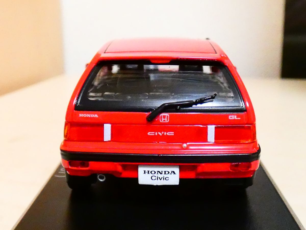 国産 名車コレクション 1/43 ホンダ シビック 1987 赤 ② アシェット 旧車 クラシックカー ミニカー Z honda civic_画像4