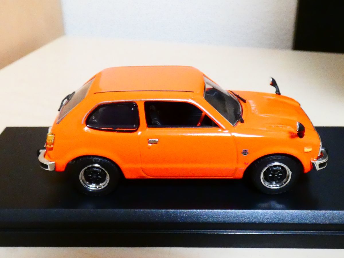 国産 名車コレクション 1/43 ホンダ シビック 1200RS 1974 オレンジ アシェット 旧車 クラシックカー ミニカー Z_画像6
